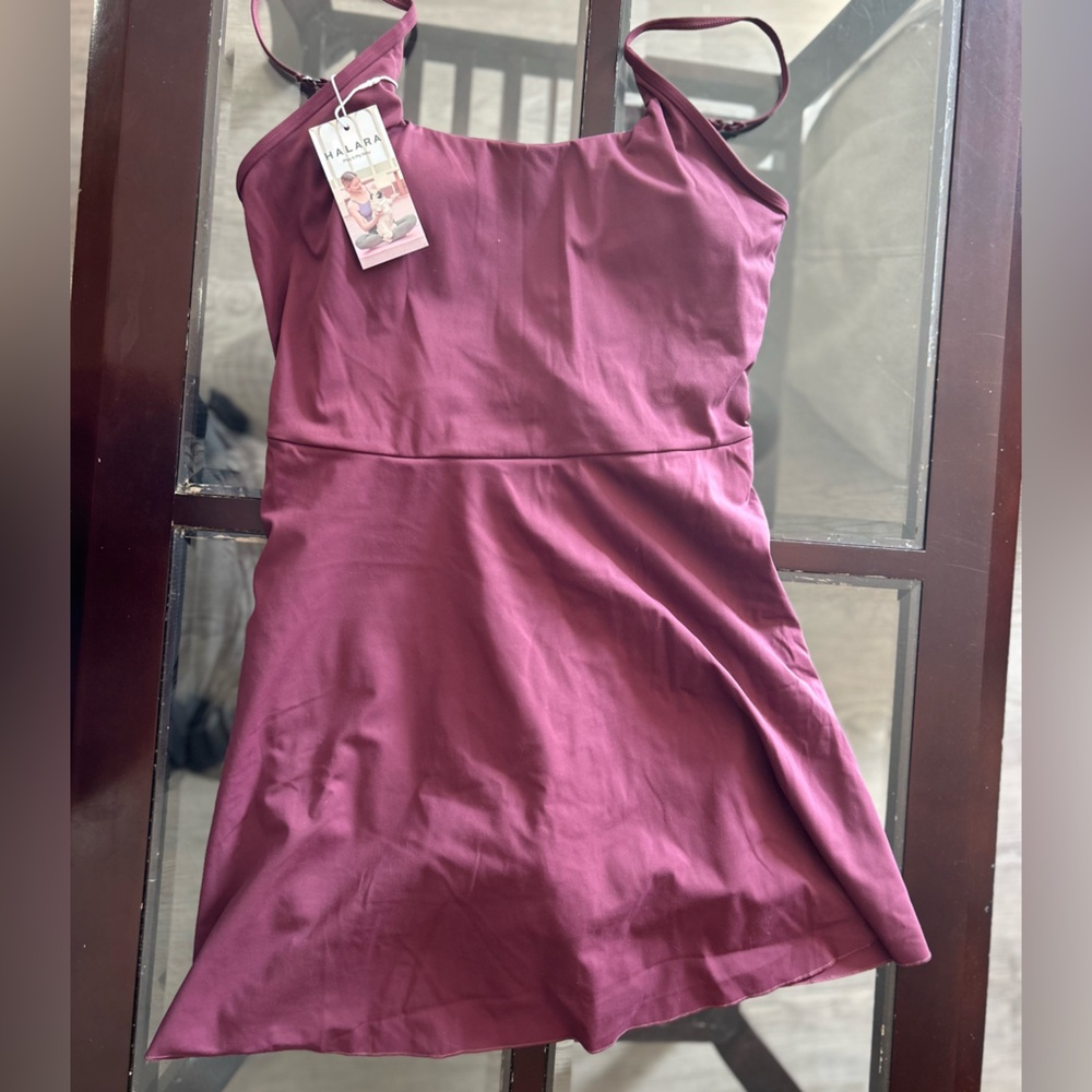 NWT Halara Medium Cloudful Backless 2-in-1 Cool Touch Dress Longer Length XL
